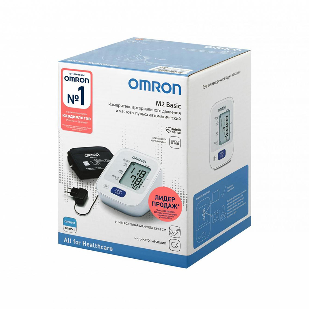 Измеритель артериального давления OMRON M1 Basic с адаптером — фото 9 | Купить в Калининграде по низкой цене в магазине Медтехника